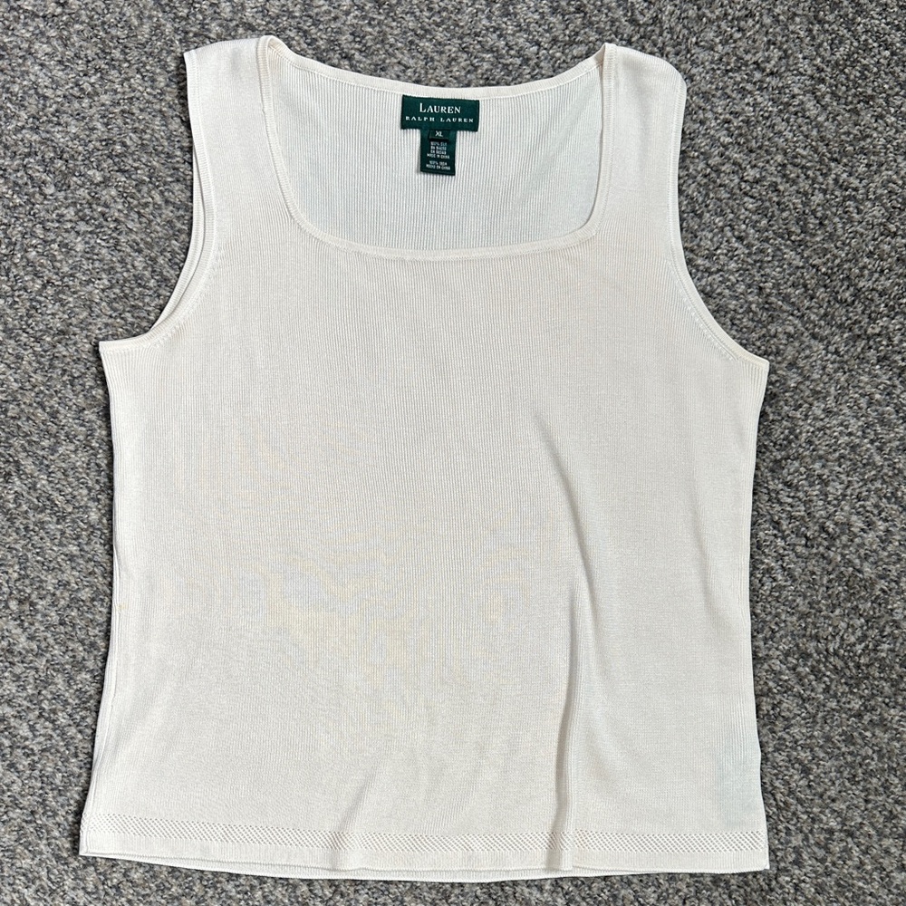 Lauren Ralph Lauren 100% silk tank top size XL